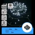 Aigostar - LED lauko kalėdinė girlianda 500xLED/8 funkcijų 4xAA 25,3 m IP44 šaltai balta