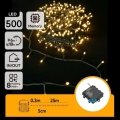Aigostar - LED lauko kalėdinė girlianda 500xLED/8 funkcijų 4xAA 25,3 m IP44 šiltai balta