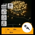 Aigostar - LED Lauko kalėdinė girlianda 500xLED/8 funkcijų 50m IP44 šilta balta