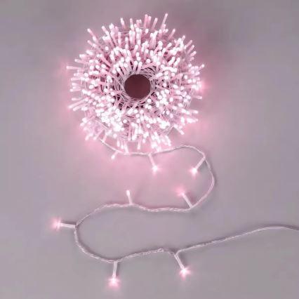 Aigostar - LED lauko kalėdinė girlianda 500xLED/8 funkcijų 53m IP44 rožinė