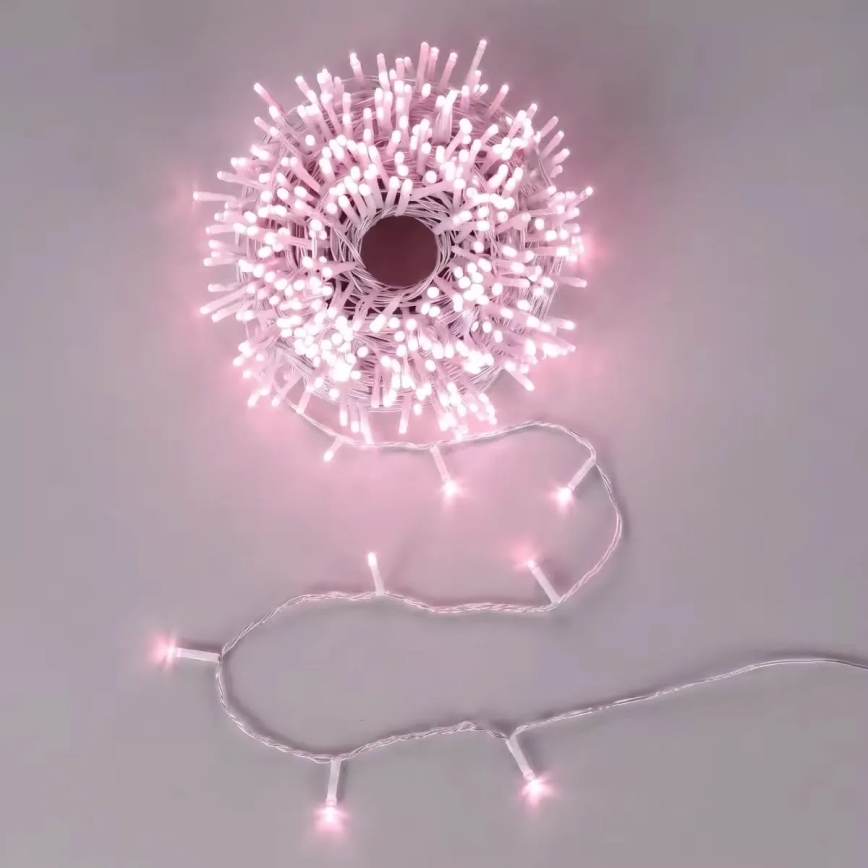 Aigostar - LED lauko kalėdinė girlianda 500xLED/8 funkcijų 53m IP44 rožinė