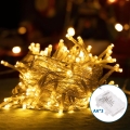 Aigostar - LED Lauko Kalėdinė girlianda 50xLED/8 funkcijos 3xAA 5,3m IP44 šilta balta