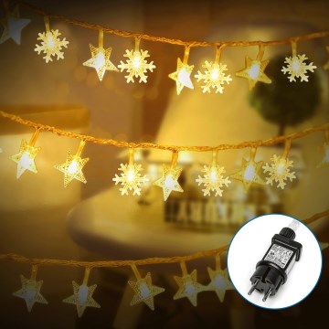 Aigostar - LED Lauko Kalėdinė girlianda 50xLED/8 funkcijos 8m IP44 šilta balta