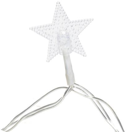 Aigostar - LED lauko kalėdinė girlianda 50xLED/8 funkcijų 3xAA 5 m IP44 šaltai balta