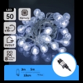 Aigostar - LED Lauko kalėdinė girlianda 50xLED/8 funkcijų 8 m IP44 šaltai balta