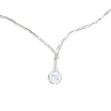 Aigostar - LED lauko kalėdinė girlianda 50xLED/8 funkcijų 8m IP44 šaltai balta