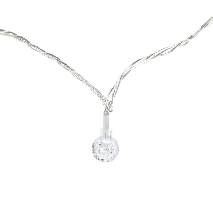 Aigostar - LED lauko kalėdinė girlianda 50xLED/8 funkcijų 8m IP44 šaltai balta