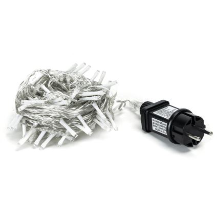 Aigostar - LED lauko kalėdinė girlianda 50xLED/8 režimų 8m IP44 šaltai balta