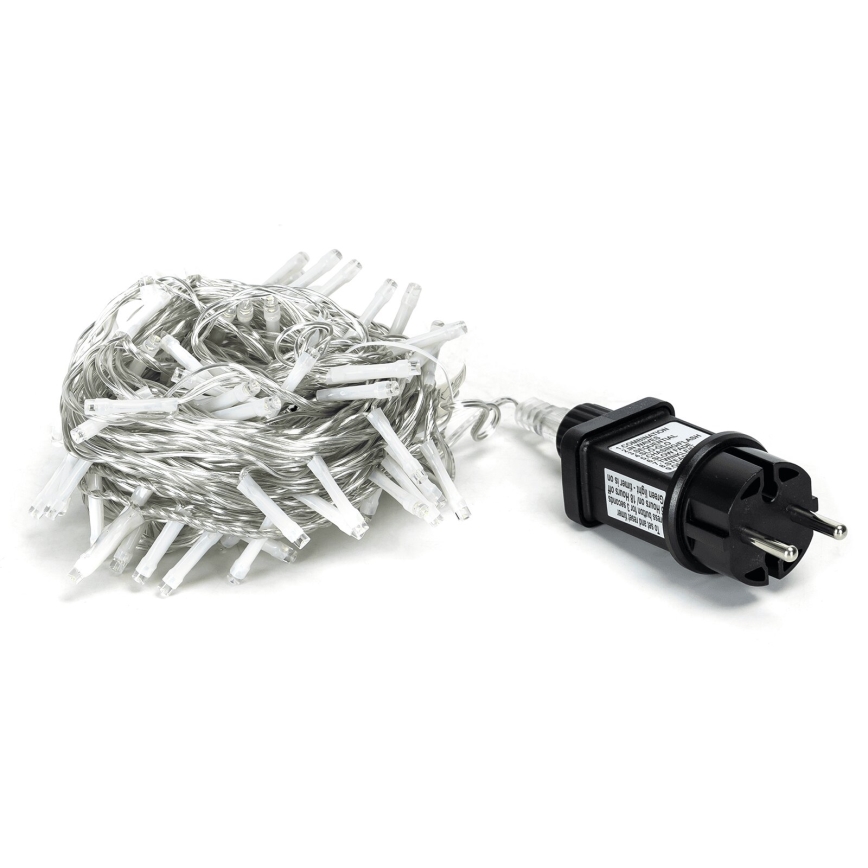 Aigostar - LED lauko kalėdinė girlianda 50xLED/8 režimų 8m IP44 šaltai balta