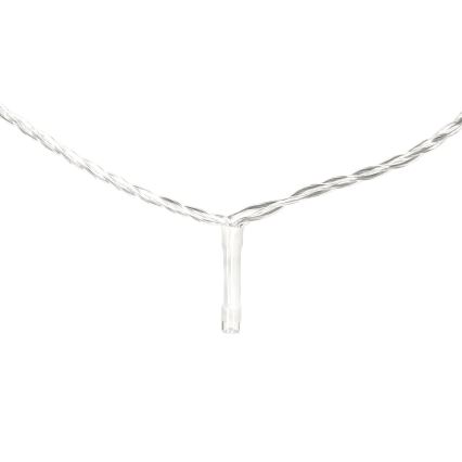 Aigostar - LED lauko kalėdinė girlianda 50xLED/8 režimų 8m IP44 šaltai balta