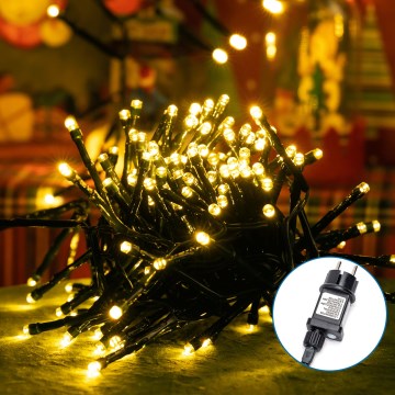 Aigostar - LED Lauko Kalėdinė girlianda 600xLED/8 funkcijos 18m IP44 šilta balta