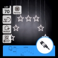 Aigostar - LED Lauko kalėdinė girlianda 70xLED 1,2x1m IP44 šaltai baltos žvaigždės
