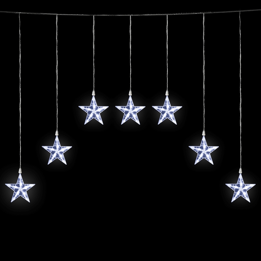 Aigostar - LED Lauko kalėdinė girlianda 70xLED 1,2x1m IP44 šaltai baltos žvaigždės