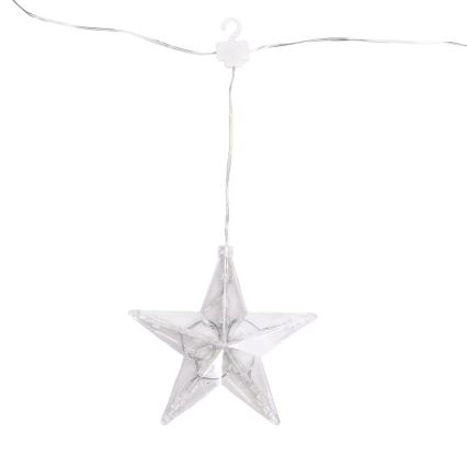 Aigostar - LED Lauko kalėdinė girlianda 70xLED 1,2x1m IP44 šaltai baltos žvaigždės
