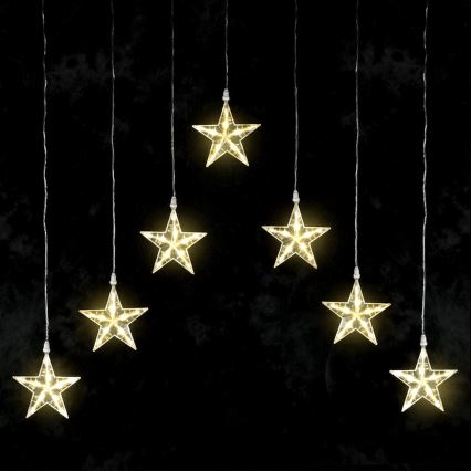 Aigostar - LED lauko kalėdinė girlianda 70xLED/230V 1,2x1m IP44 šiltai balta žvaigždės