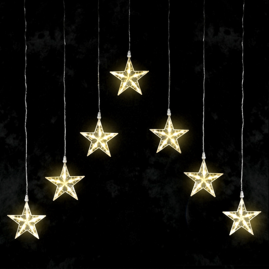 Aigostar - LED lauko kalėdinė girlianda 70xLED/230V 1,2x1m IP44 šiltai balta žvaigždės