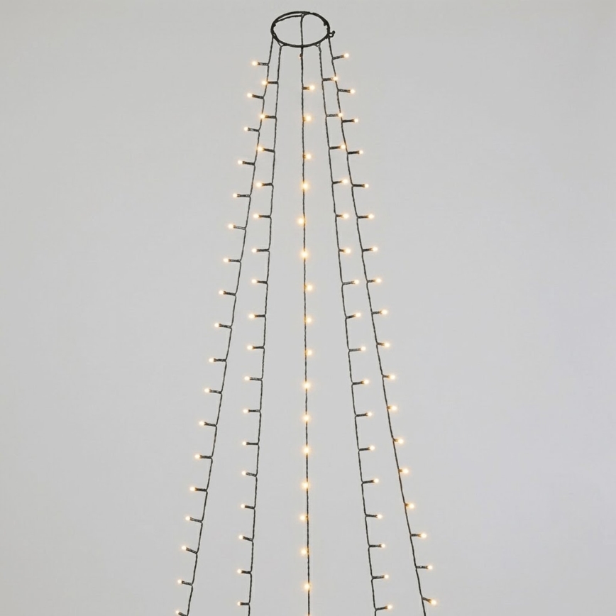 Aigostar - LED lauko kalėdinė girlianda 72xLED/8 funkcijų 3xAA 1,2m IP44 šiltai balta