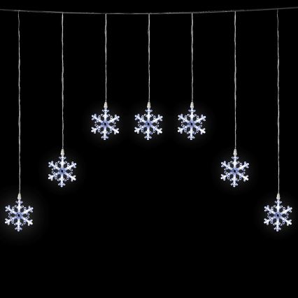Aigostar - LED lauko kalėdinė girlianda 84xLED/8 funkcijų 1,2x1m IP44 šaltai baltos snaigės