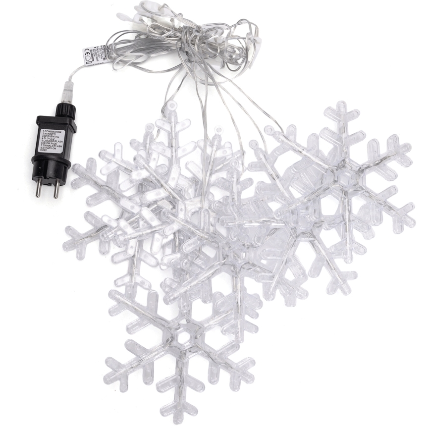 Aigostar - LED lauko kalėdinė girlianda 84xLED/8 funkcijų 1,2x1m IP44 šaltai baltos snaigės