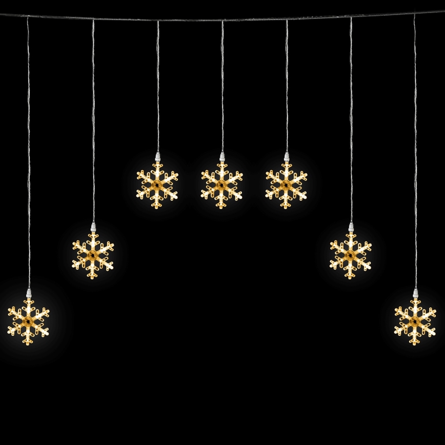 Aigostar - LED lauko kalėdinė girlianda 84xLED/8 funkcijų 1,2x1m IP44 šiltai balta snaigės