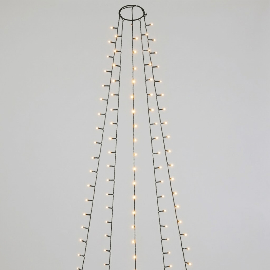 Aigostar - LED lauko kalėdinė girlianda 90xLED/8 funkcijų 3xAA 1,5m IP44 šiltai balta