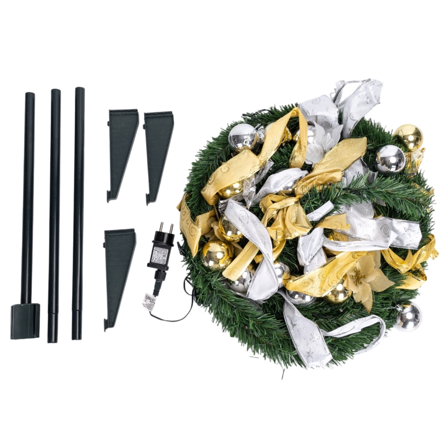 Aigostar - LED lauko kalėdinė eglutė 100xLED 1,5m IP44 balta/auksinė šiltai balta