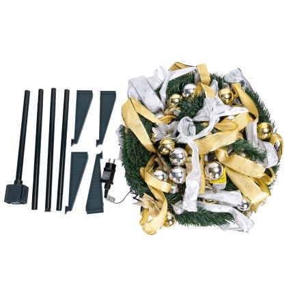Aigostar - lauko LED Kalėdų eglutė 150 LED 1,8 m IP44 balta/auksinė šaltai balta