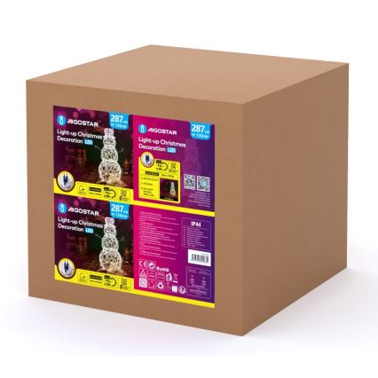 Aigostar - LED Lauko Kalėdinė dekoracija 3,6W/31/230V 2700K 120 cm IP44 sniego senis