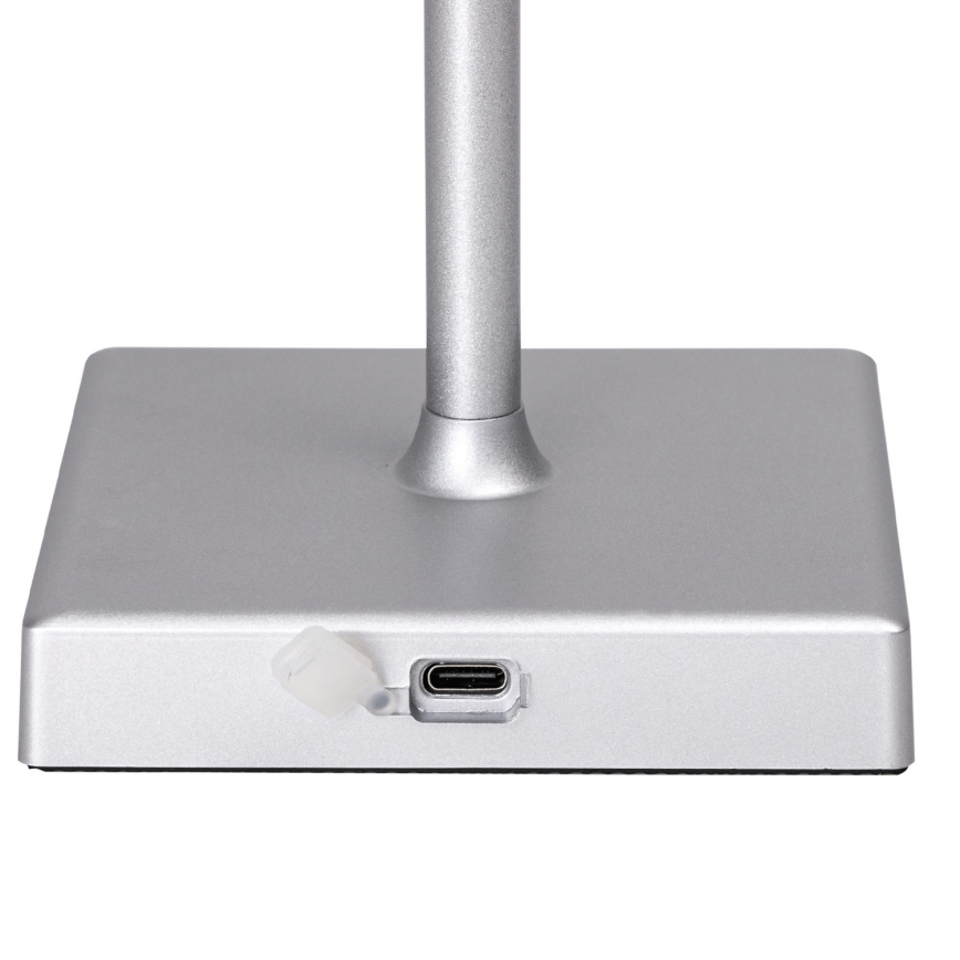 Aigostar - LED Pritemdoma įkraunama lauko lempa LED/4W/5V 3600mAh balta/matinis chromas IP54