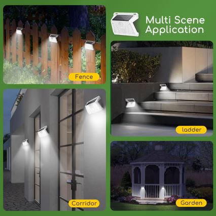 Aigostar - LED lauko šviestuvas, įkraunamas saulės energija su jutikliu LED/1,48W/3,7V IP65 1200 mAh