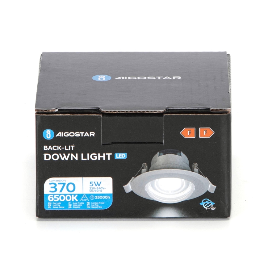 Aigostar - LED lubinė šviesa LED/5W/230V 6500K, 8,5 cm baltos