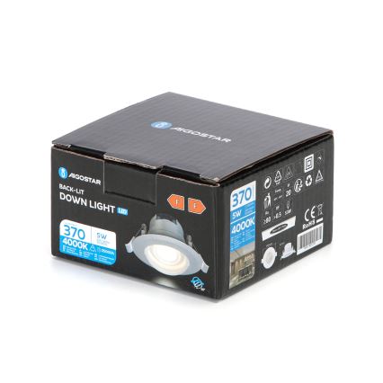 Aigostar - LED lubiniai šviestuvai LED/5W/230V 4000K, 8,5 cm baltas
