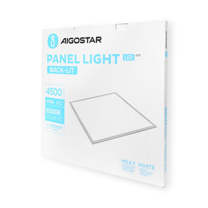 Aigostar - LED lubinis panelis LED/40W/230V 6500K 60x60cm baltas