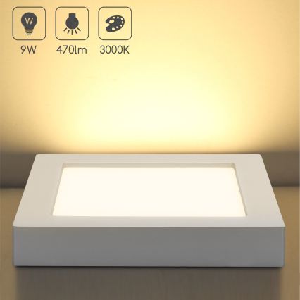 Aigostar - LED lubinis paviršinis šviestuvas LED/9W/230V 3000K 12,2x12,2 cm baltas