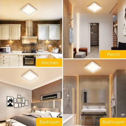 Aigostar - LED lubinis paviršinis šviestuvas LED/9W/230V 3000K 12,2x12,2 cm baltas