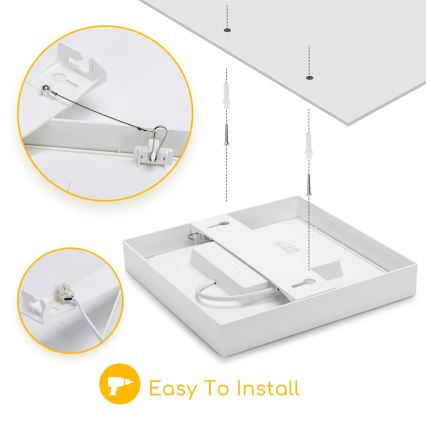 Aigostar - LED lubinis paviršinis šviestuvas LED/9W/230V 3000K 12,2x12,2 cm baltas