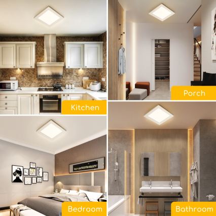 Aigostar - LED lubinis paviršinis šviestuvas LED/9W/230V 4000K 12,2x12,2 cm baltas