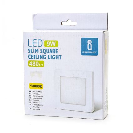 Aigostar - LED lubinis paviršinis šviestuvas LED/9W/230V 4000K 12,2x12,2 cm baltas