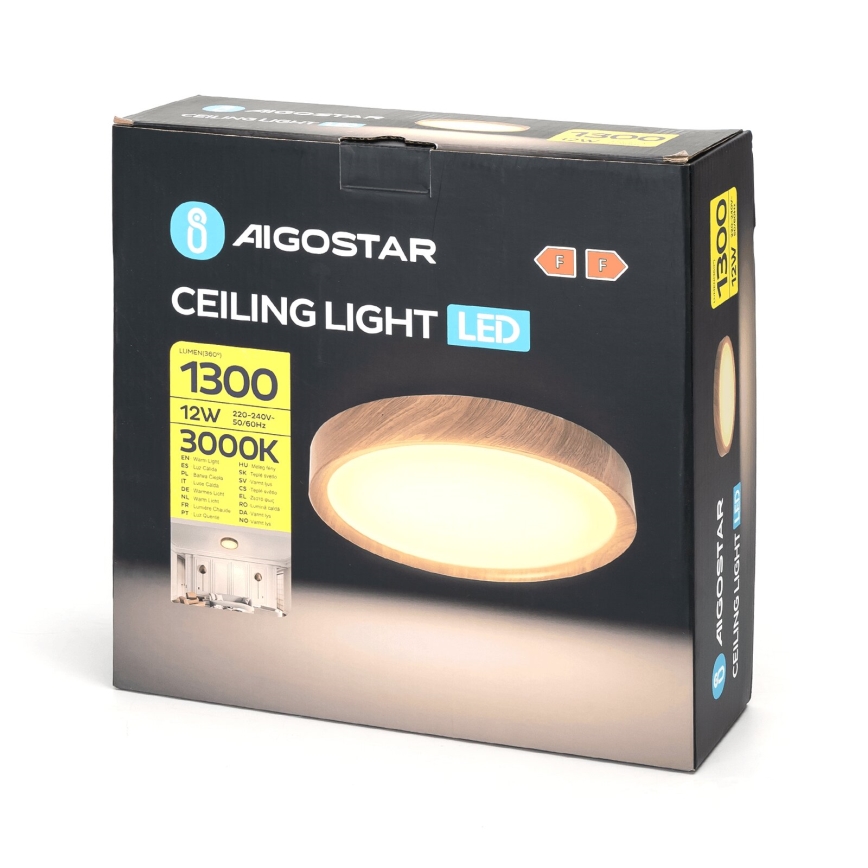 Aigostar - LED lubinis šviestuvas LED/12W/230V 3000K diametras 26,3 cm