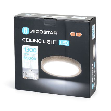 Aigostar - LED lubinis šviestuvas LED/12W/230V 6500K diametras 26,3 cm