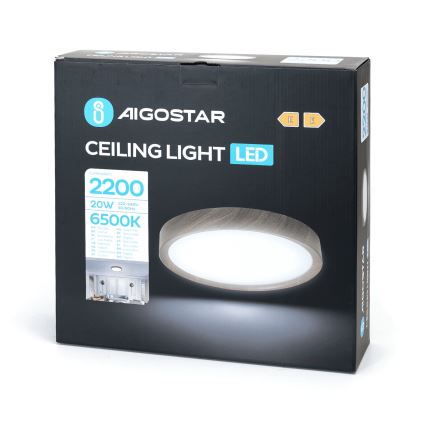 Aigostar - LED lubinis šviestuvas LED/20W/230V 6500K diametras 33,7 cm