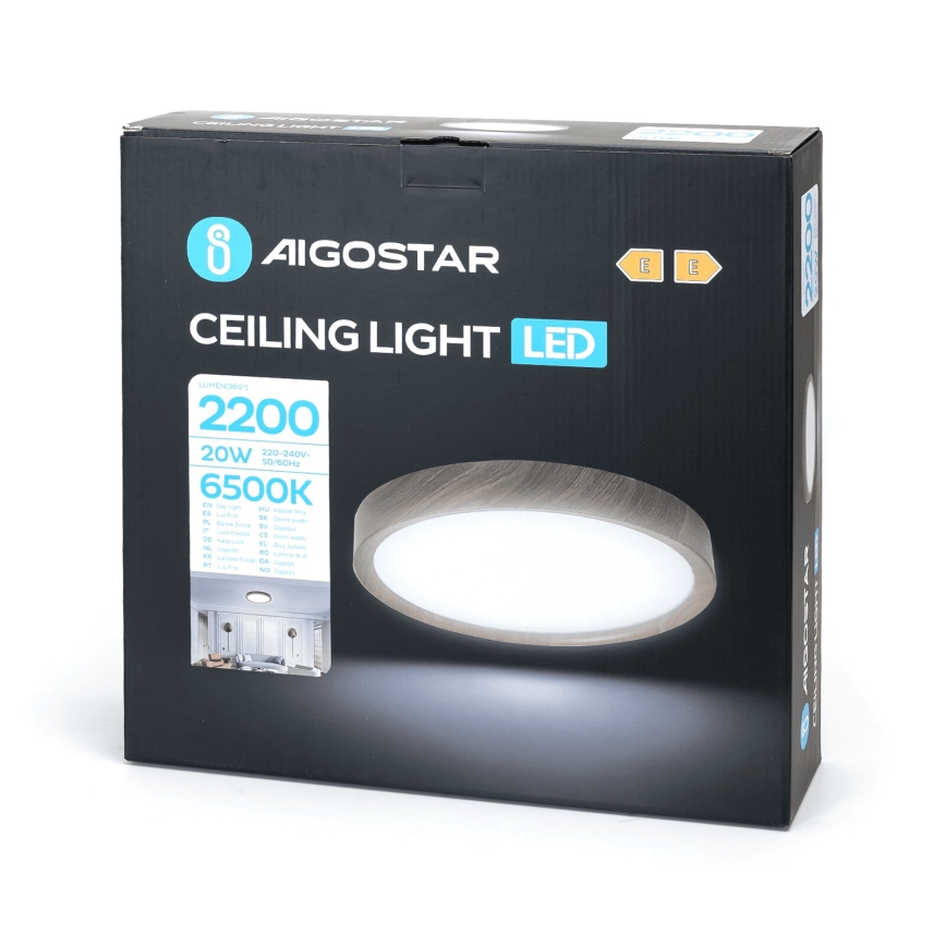 Aigostar - LED lubinis šviestuvas LED/20W/230V 6500K diametras 33,7 cm