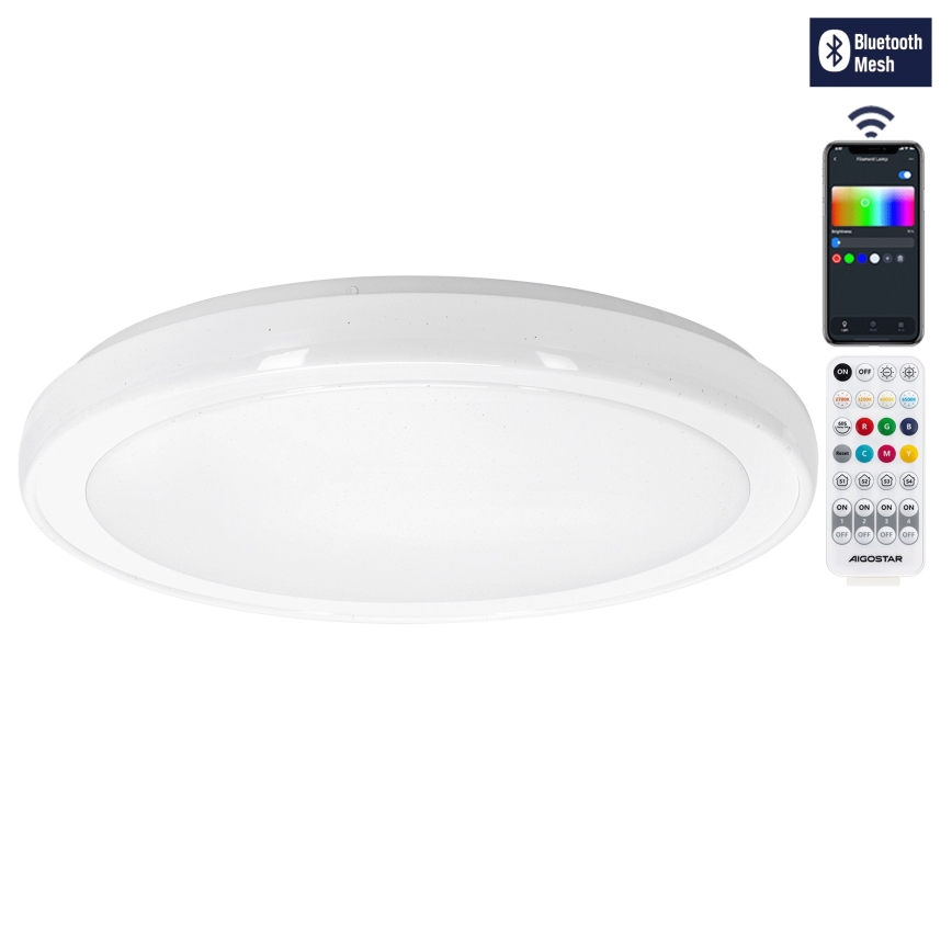Aigostar - dimeriuojamas LED lubinis šviestuvas MESH LED/36W/230V 3000-6500K skersmuo 49,5 cm + nuotolinis valdymas