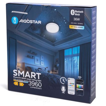 Aigostar - dimeriuojamas LED lubinis šviestuvas MESH LED/36W/230V 3000-6500K skersmuo 49,5 cm + nuotolinis valdymas