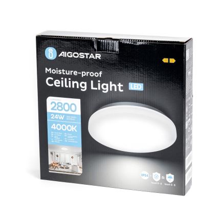 Aigostar - LED lubinis vonios šviestuvas LED/24W/230V 4000K IP54