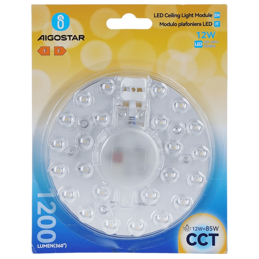 Aigostar - LED magnetinis modulis, 12 W, 230 V, 3000/4000/6500 K