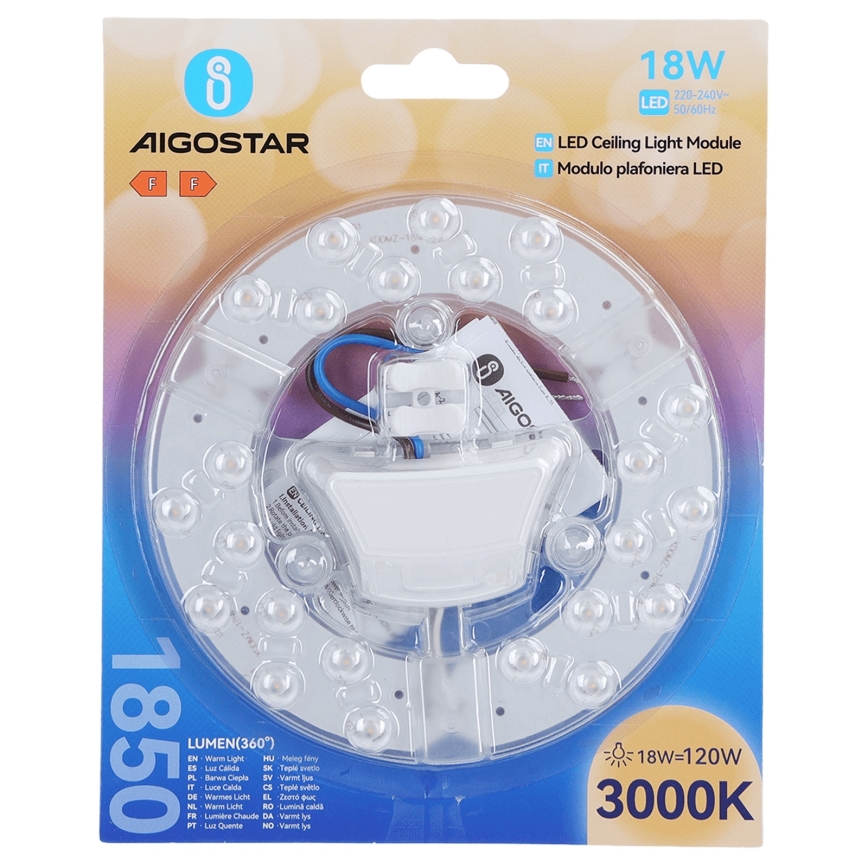 Aigostar - LED magnetinis modulis LED/18W/230V 3000K