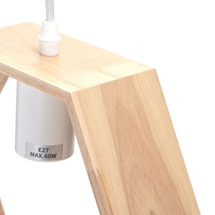 Aigostar - LED medinė pakabinama liustra su laidu 1xE27/9W/230V 2200K, pušis