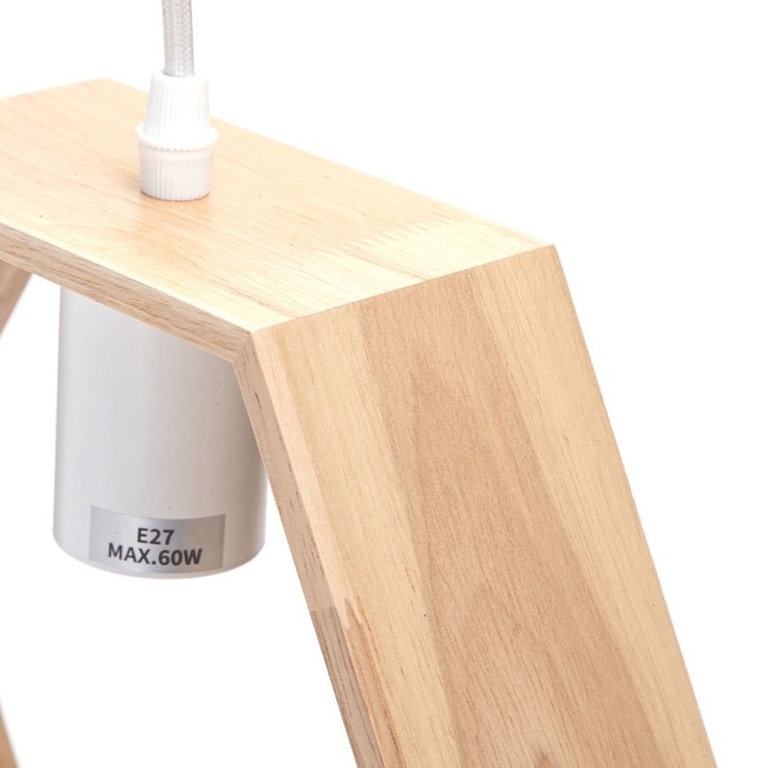 Aigostar - LED medinė pakabinama liustra su laidu 1xE27/9W/230V 2200K, pušis