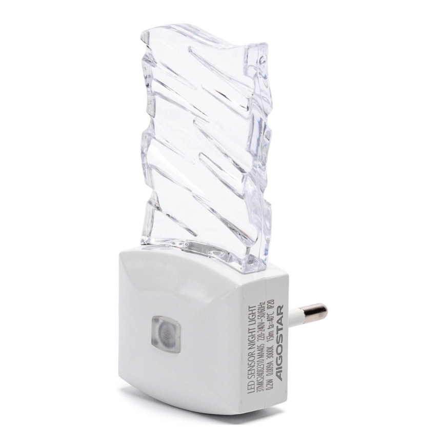 Aigostar - LED Naktinė lemputė su prieblandos jutikliu LED/0,2W/230V 3000K